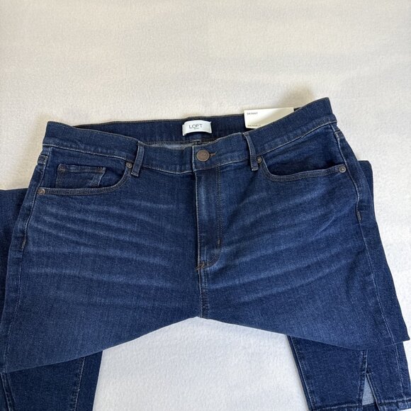 Loft Outlet Womens Mid Rise Medium Wash Skinny Jeans Size 14 - NWTs - Picture 4 of 13